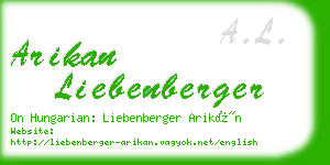arikan liebenberger business card
